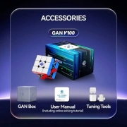 Rubik 3x3 GAN V100 Maglev UV Stickerless – Siêu mượt, chuẩn thi đấu - Chính hãng