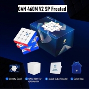 Rubik 4x4 GAN 460M V2 4x4 SP Frosted Stickerless Chính Hãng - Rubik 4 Tầng Nam Châm Cao Cấp